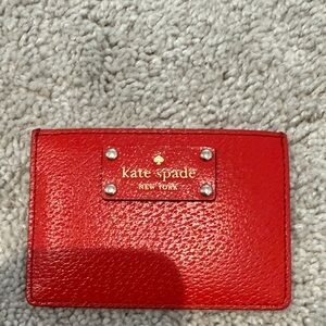 Kate Spade Vibrant Red Card Holder